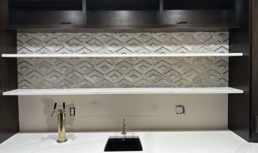 Lawrence, Basement Bar Backsplash
