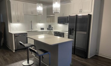 Liberty, Basement kitchen, flooring, walls